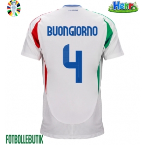 Italien Alessandro Buongiorno #4 Bortatröja EM 2024 Kortärmad